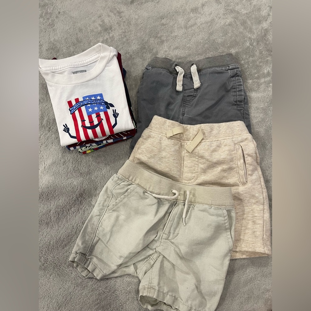 BABY BOY BUNDLE SHORTS AND SHIRTS